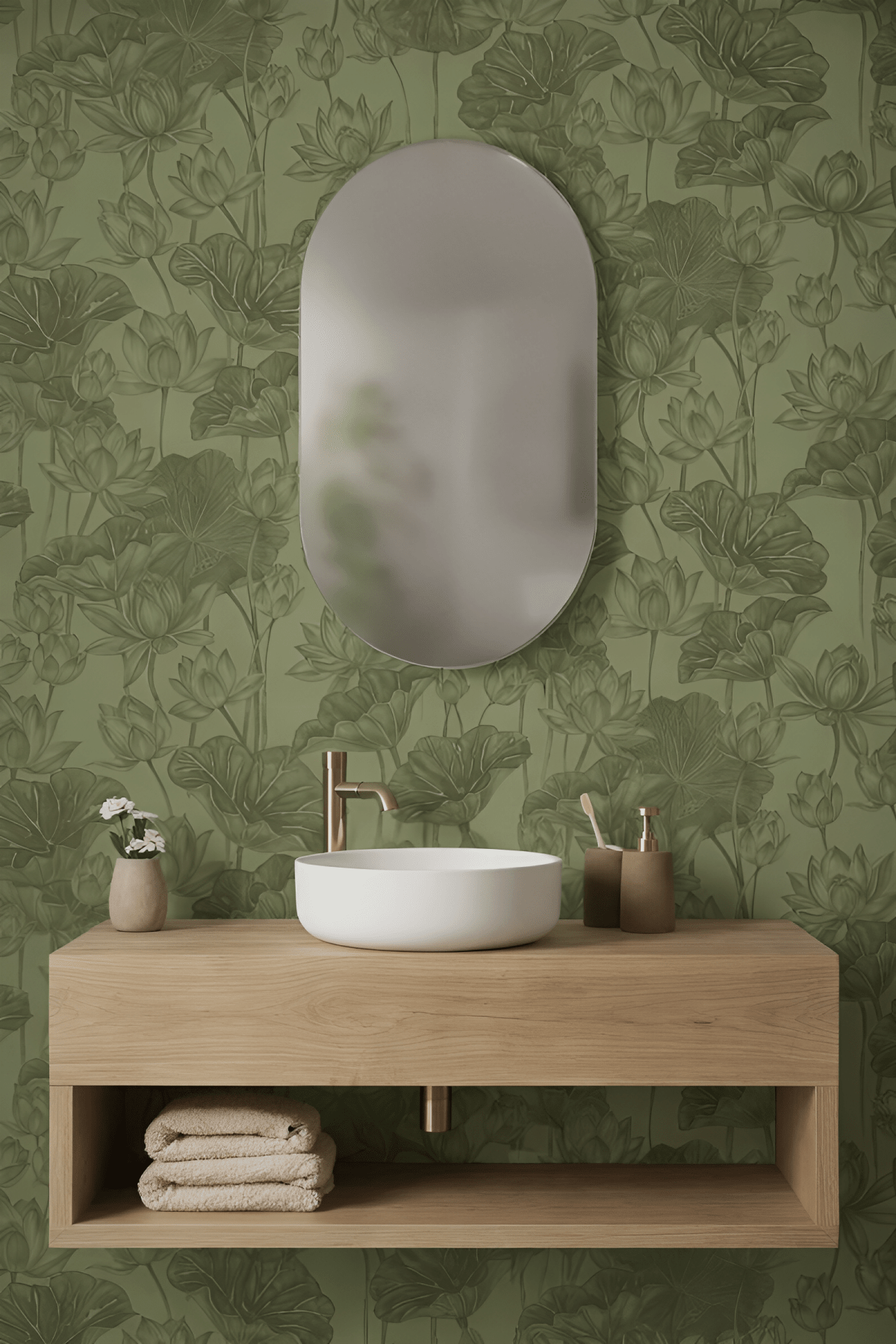 Lotuses - Green - Marble Lotus - Lotuses - Green