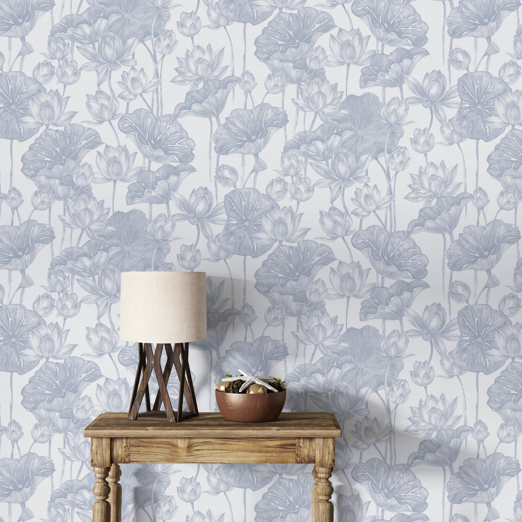 Lotuses - Light Blue - Marble Lotus - Lotuses - Light Blue