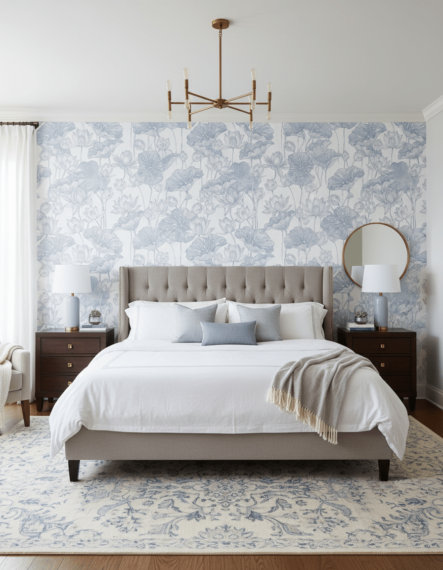 Lotuses – Light Blue - Marble Lotus - Lotuses – Light Blue