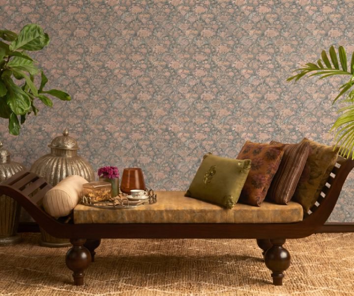 Lucknow Chintz - Marble Lotus - Lucknow Chintz