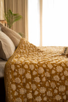 Lyla Block Printed Dohar - Marble Lotus - Lyla Block Printed Dohar