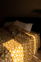 Lyla Block Printed Quilt - Marble Lotus - Lyla Block Printed Quilt