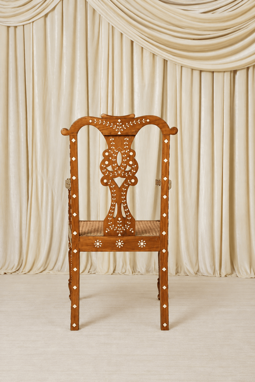 Maharani Heirloom Dining Chair - Marble Lotus - Maharani Heirloom Dining Chair