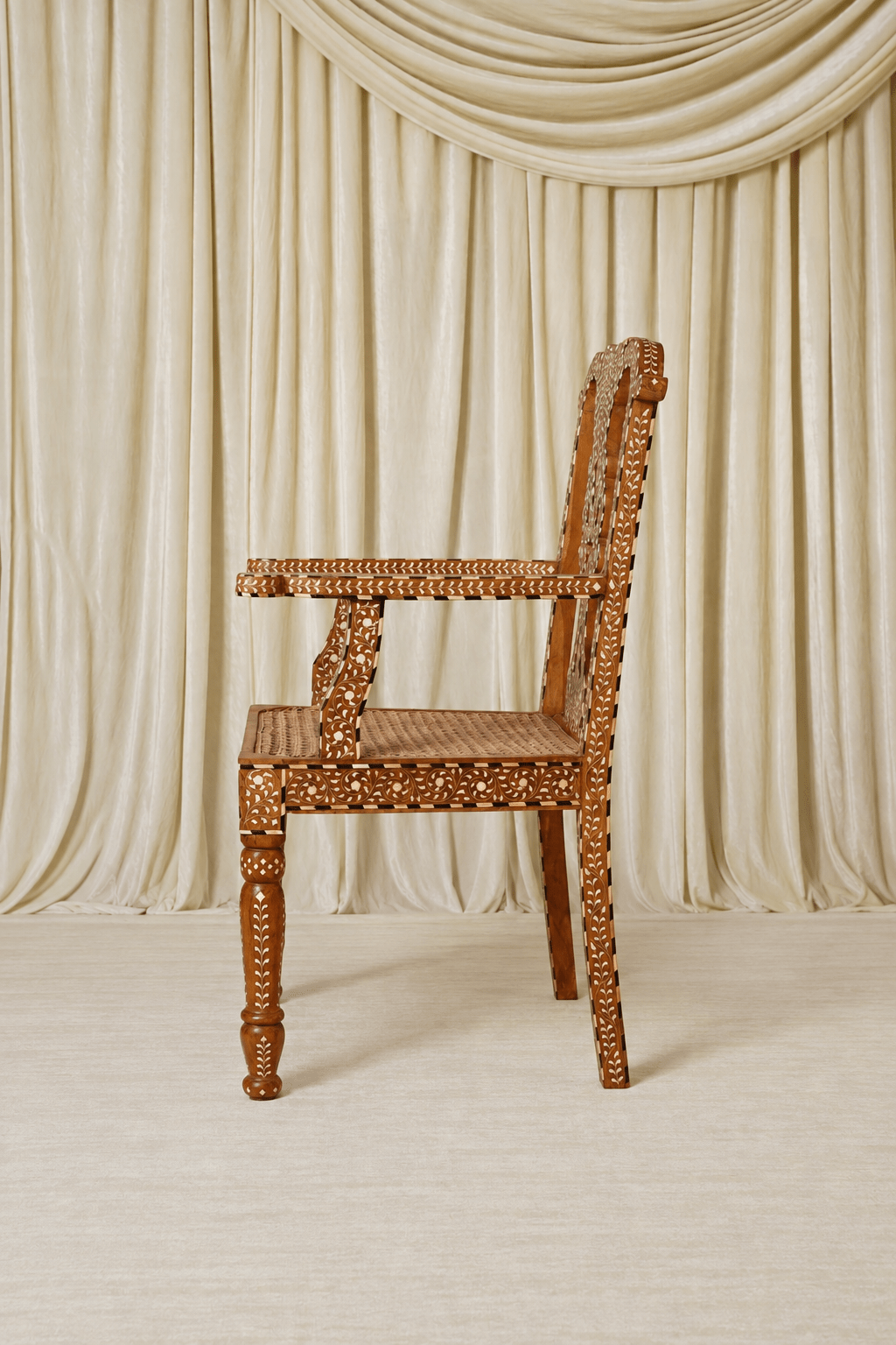 Maharani Heirloom Dining Chair - Marble Lotus - Maharani Heirloom Dining Chair