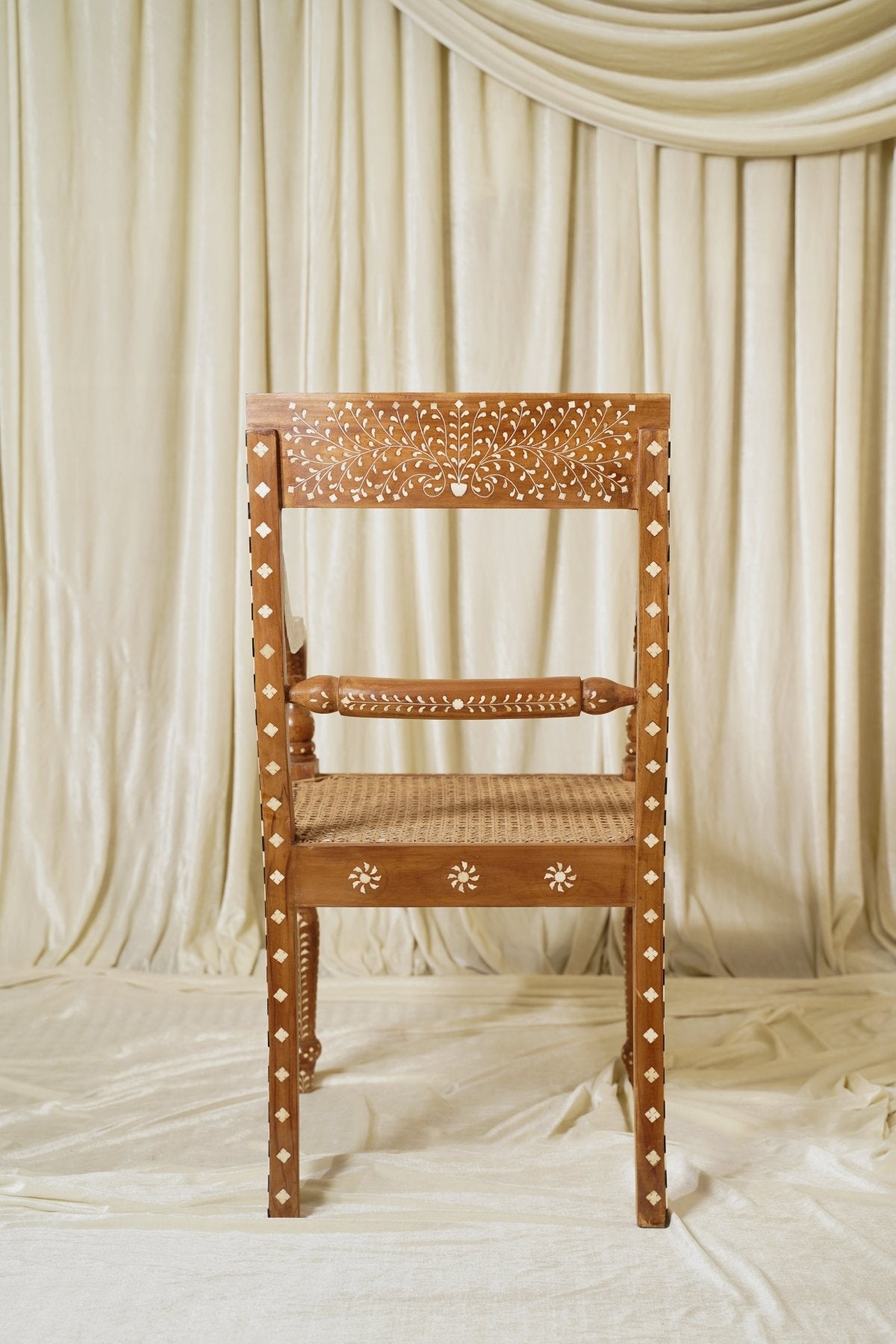 Maharani Regal Dining Armchair - Marble Lotus - Maharani Regal Dining Armchair