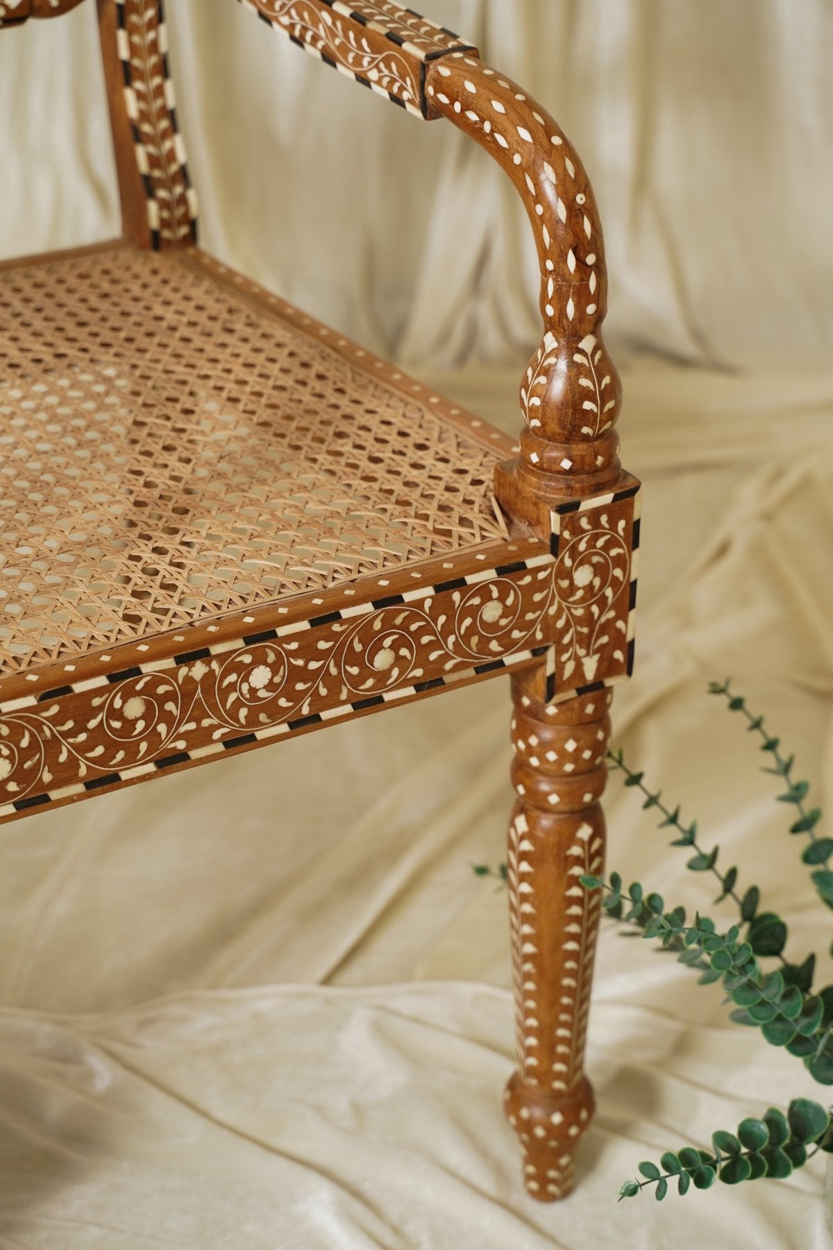 Maharani Regal Dining Armchair - Marble Lotus - Maharani Regal Dining Armchair