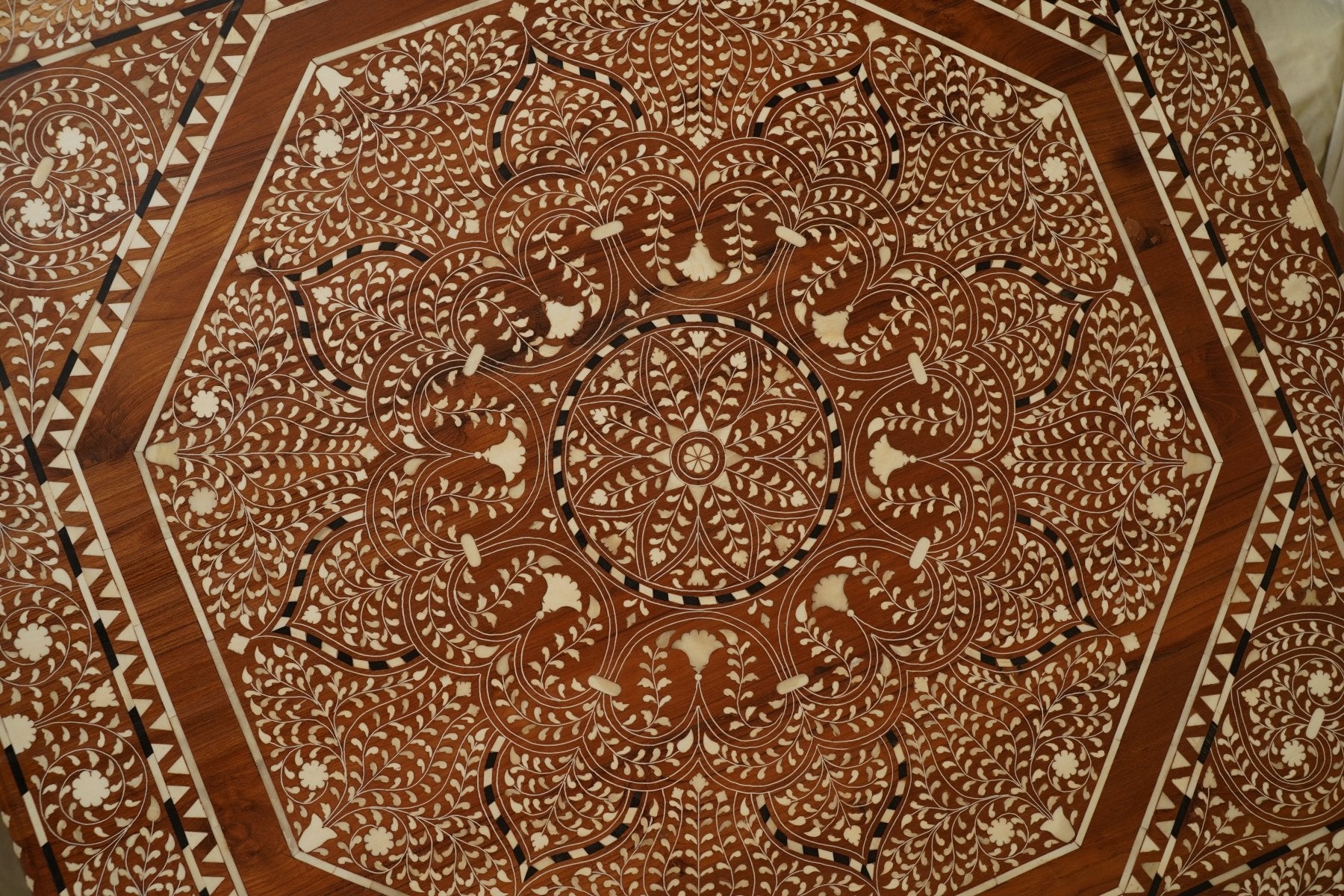 Maharani Royal Square Coffee Table - Marble Lotus - Maharani Royal Square Coffee Table