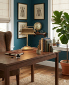 Malvasia Brass Desk Lamp - Marble Lotus - Malvasia Brass Desk Lamp