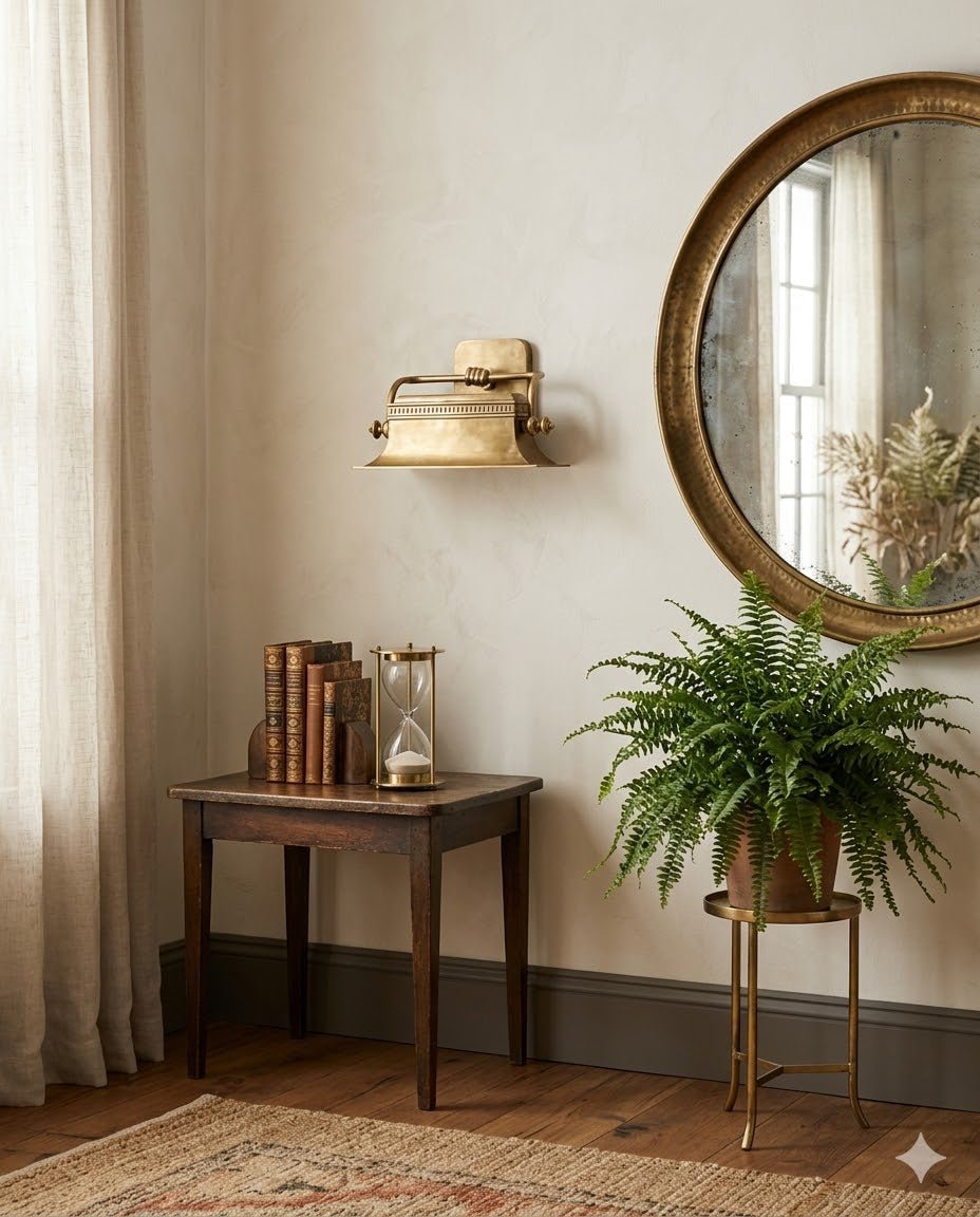 Malvasia Brass Wall Sconce - Marble Lotus - Malvasia Brass Wall Sconce