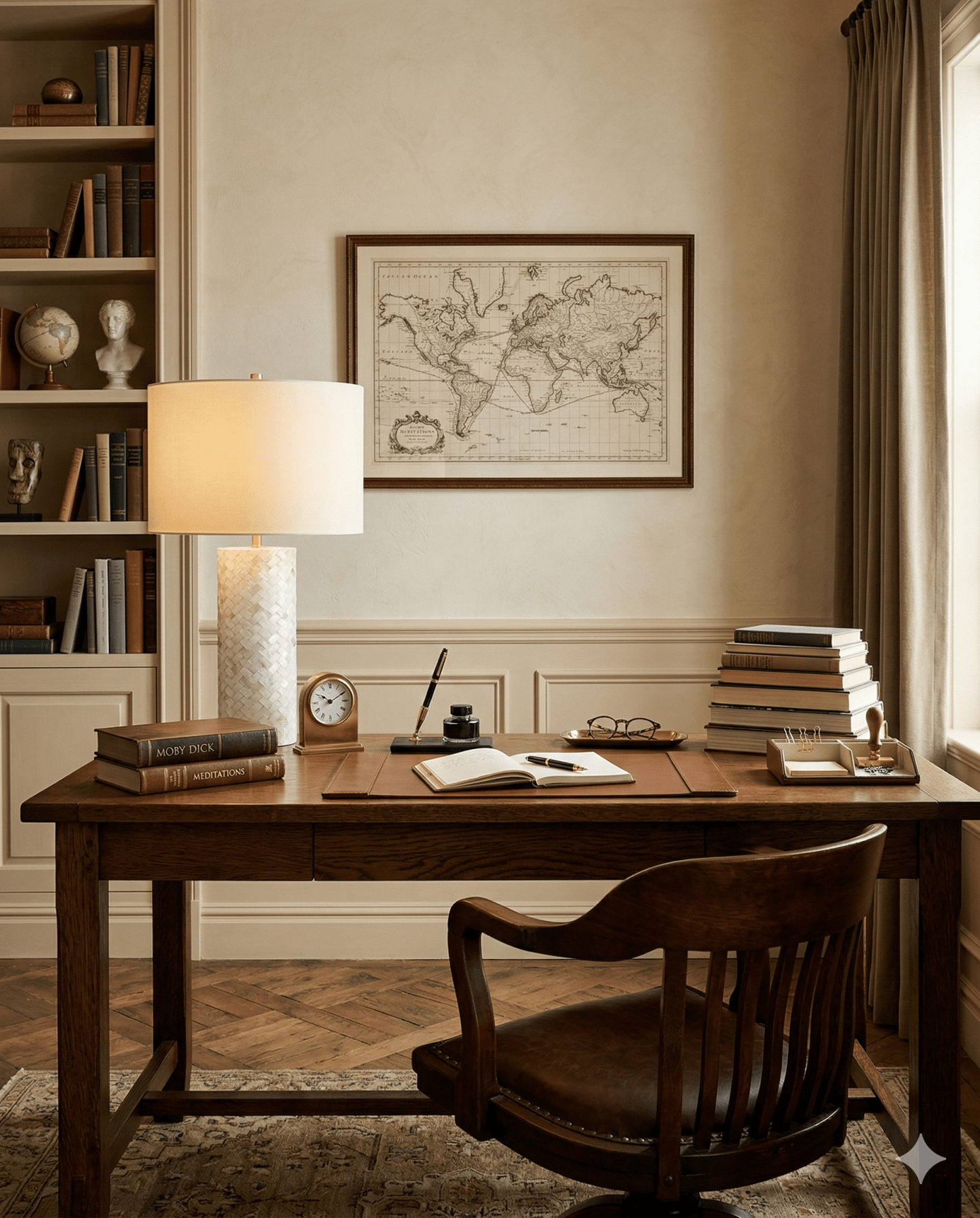 Meraki Mother - of - Pearl Table Lamp - Marble Lotus - Meraki Mother - of - Pearl Table Lamp