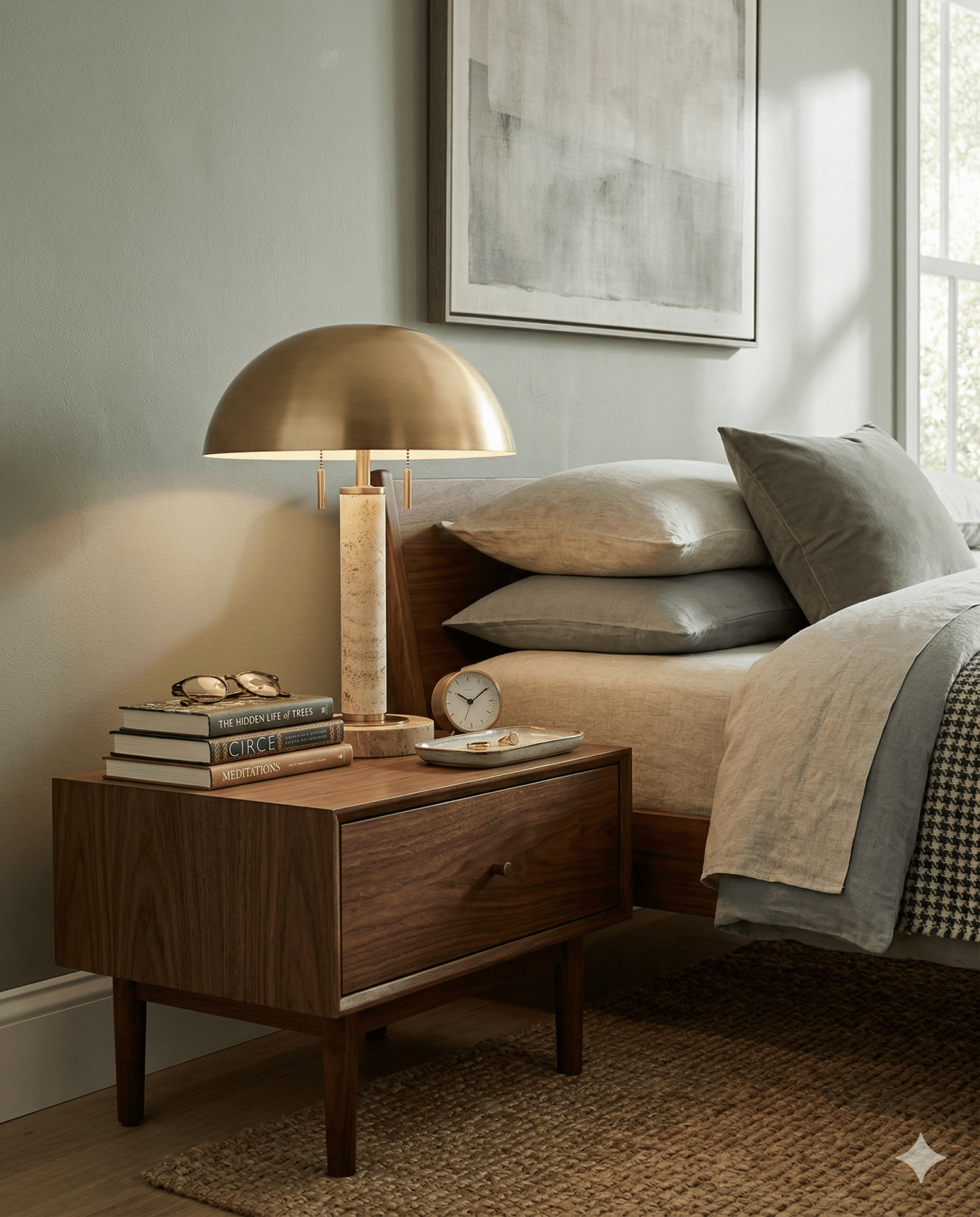 Miles Table Lamp - Marble Lotus - Miles Table Lamp