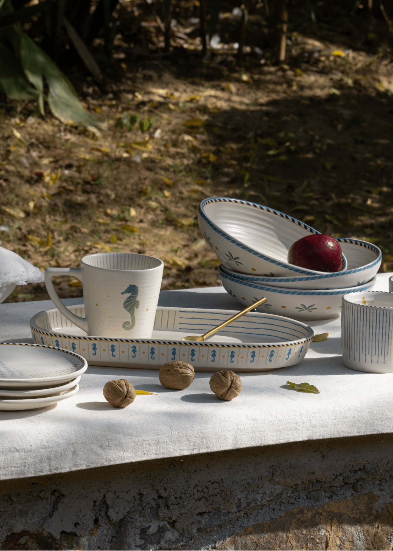 Mirissa Oblong Platter - Marble Lotus - Mirissa Oblong Platter