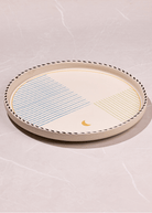 Mirissa Tall Edge Platter - Large - Marble Lotus - Mirissa Tall Edge Platter - Large