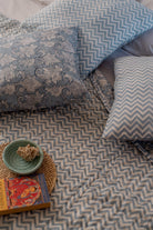 Mogra Block Printed Quilt - Marble Lotus - Mogra Block Printed Quilt