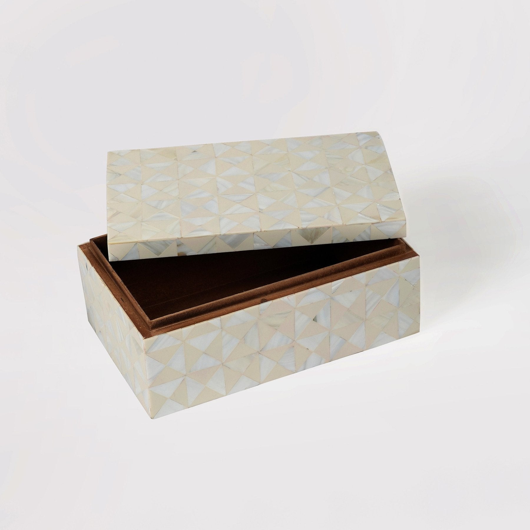 Mother Of Pearl Inlay Box (Set of 2) - Marble Lotus - Mother Of Pearl Inlay Box (Set of 2)