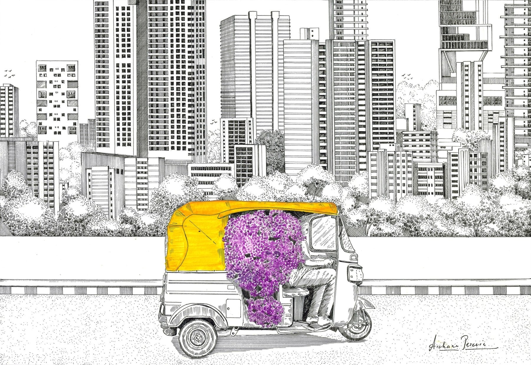 Mumbai ki Sawari / Cityscape in Motion - Marble Lotus - Mumbai ki Sawari / Cityscape in Motion