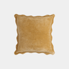 Mustard Cotton Scallop Edge Pillow - Marble Lotus - Mustard Coloured Cotton Scallop Pillow