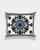 Navy Suzani Pillow Cover Fauna 16x20" - Marble Lotus - Navy Suzani Pillow Cover Fauna 16x20" - Marble Lotus - Suzani Pillow | Blue Pillow Cover Fauna 16x20" | Made in Jaipur