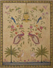 Neutral Gardenscape - Marble Lotus - Pichwai Painting