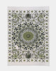 Olive Suzani Tapestry Throw 60x90" - Marble Lotus - Suzani Throw | Green Tapestry Throw 60x90"