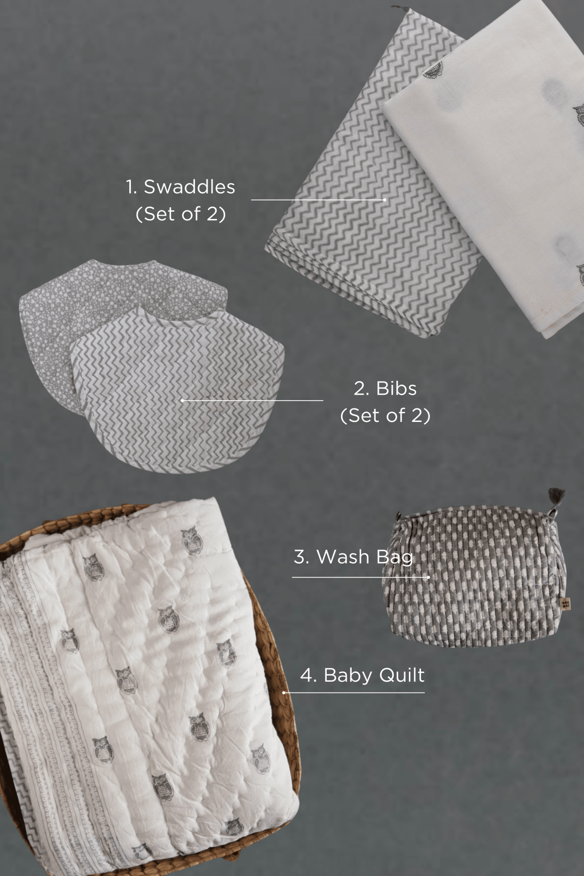 Owl Baby Bundle - Marble Lotus - Owl Baby Bundle