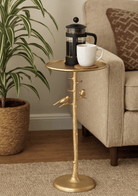 Piaf Gold Drinks Table - Marble Lotus - Piaf Gold Drinks Table