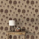 Pichwai Baag Striped - Brown - Marble Lotus - Pichwai Baag Striped - Brown