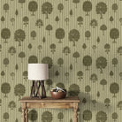 Pichwai Baag Striped - Green - Marble Lotus - Pichwai Baag Striped - Green