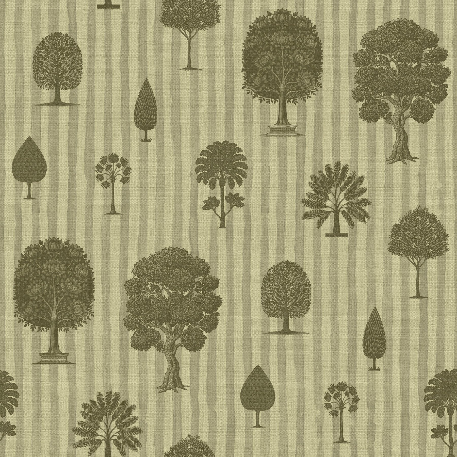 Pichwai Baag Striped - Green - Marble Lotus - Pichwai Baag Striped - Green