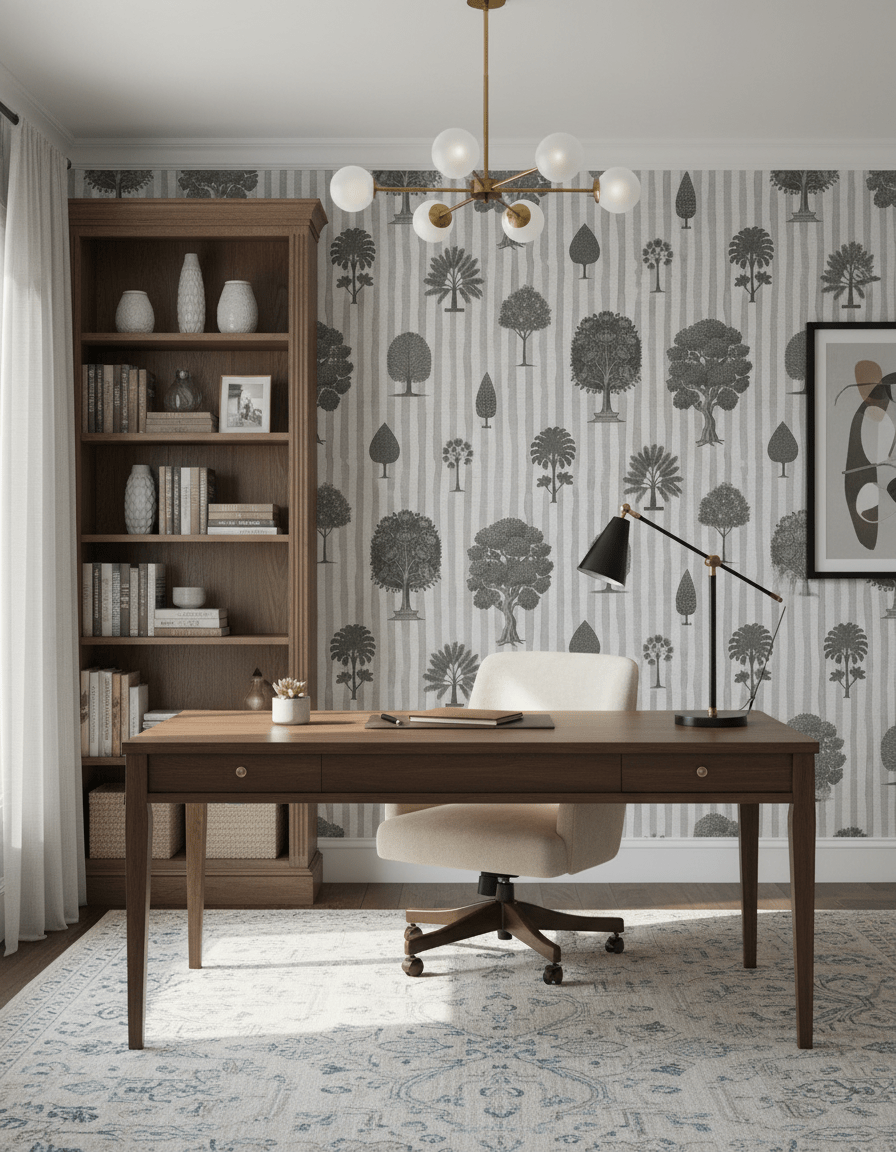 Pichwai Baag Striped - Grey - Marble Lotus - Pichwai Baag Striped - Grey