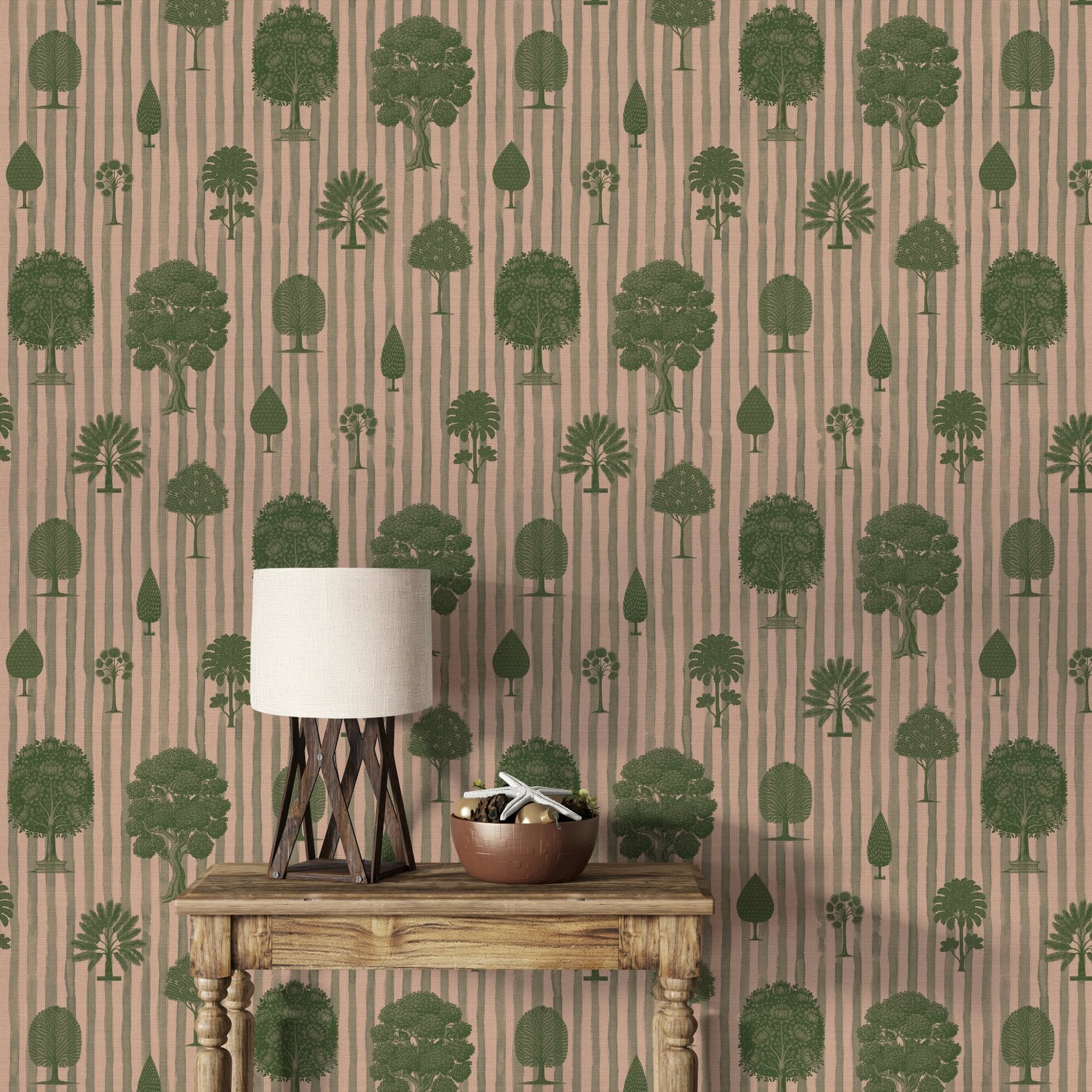 Pichwai Baag Striped - Peach - Marble Lotus - Pichwai Baag Striped - Peach