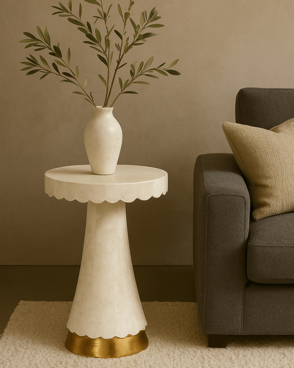 Puttick Side Table - Marble Lotus - Puttick Side Table