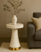 Puttick Side Table - Marble Lotus - Puttick Side Table