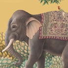 Rajasi Van, Indian Design Wallpaper Mustard - Marble Lotus - Rajasi Van, Indian Design Wallpaper Mustard