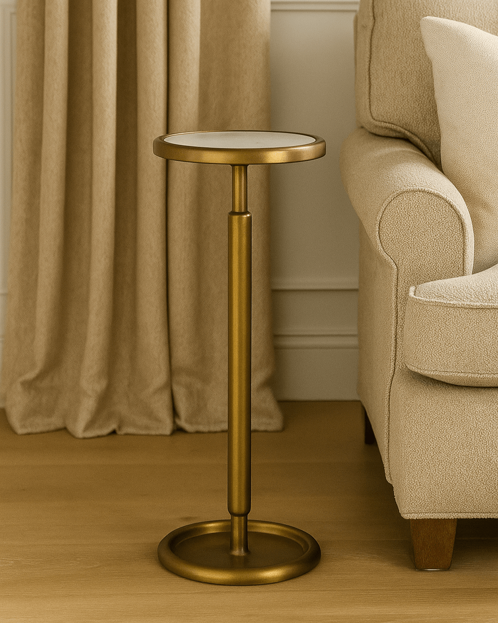Ringo Drink Table - Brass - Marble Lotus - Ringo Drink Table - Brass