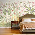 Royal Bagh Customised Wallpaper, Cream - Marble Lotus - Royal Bagh Customised Wallpaper, Cream