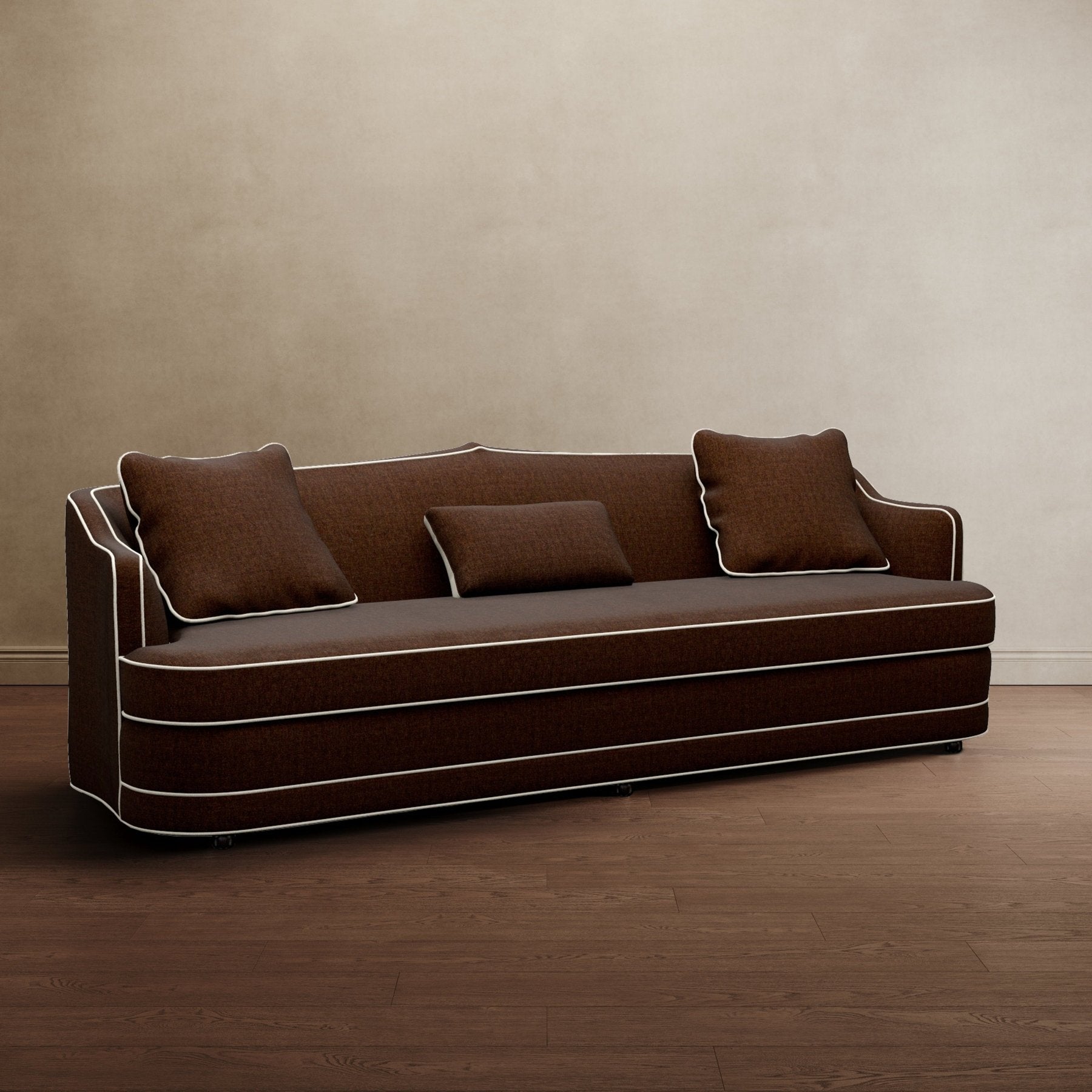 Royal Raj 3 Seater Sofa Dark Brown Velvet - Marble Lotus - Royal Raj 3 Seater Sofa Dark Brown Velvet