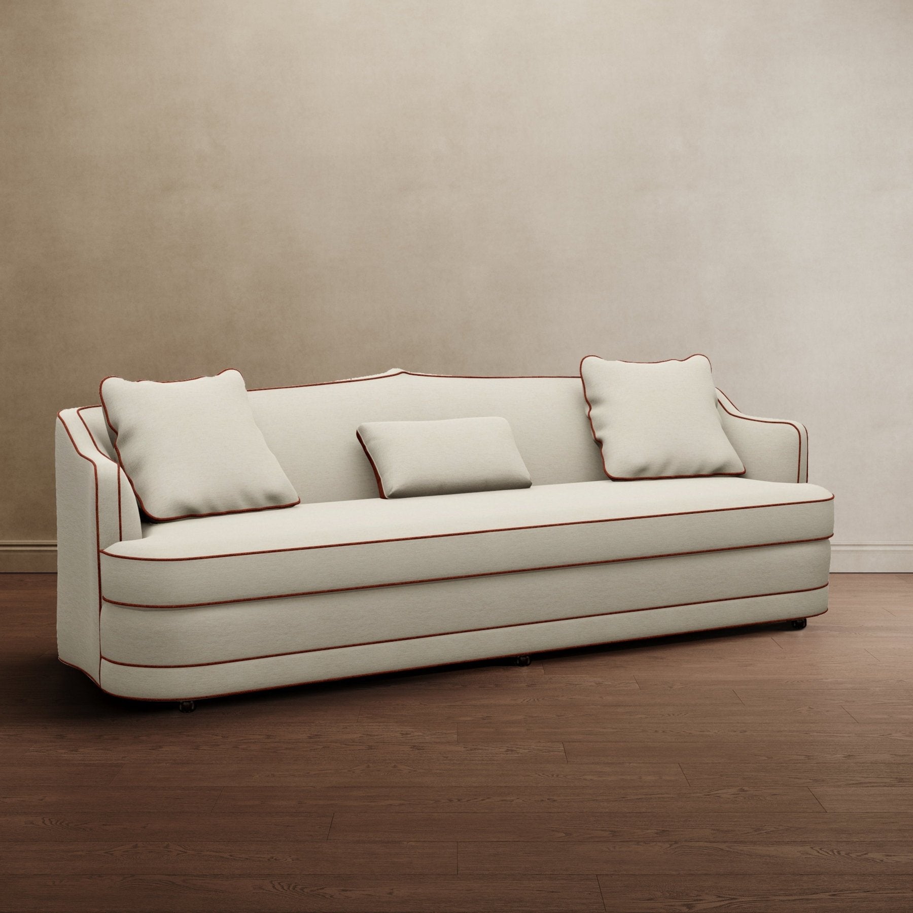 Royal Raj 3 Seater Sofa Off White - Marble Lotus - Royal Raj 3 Seater Sofa Off White
