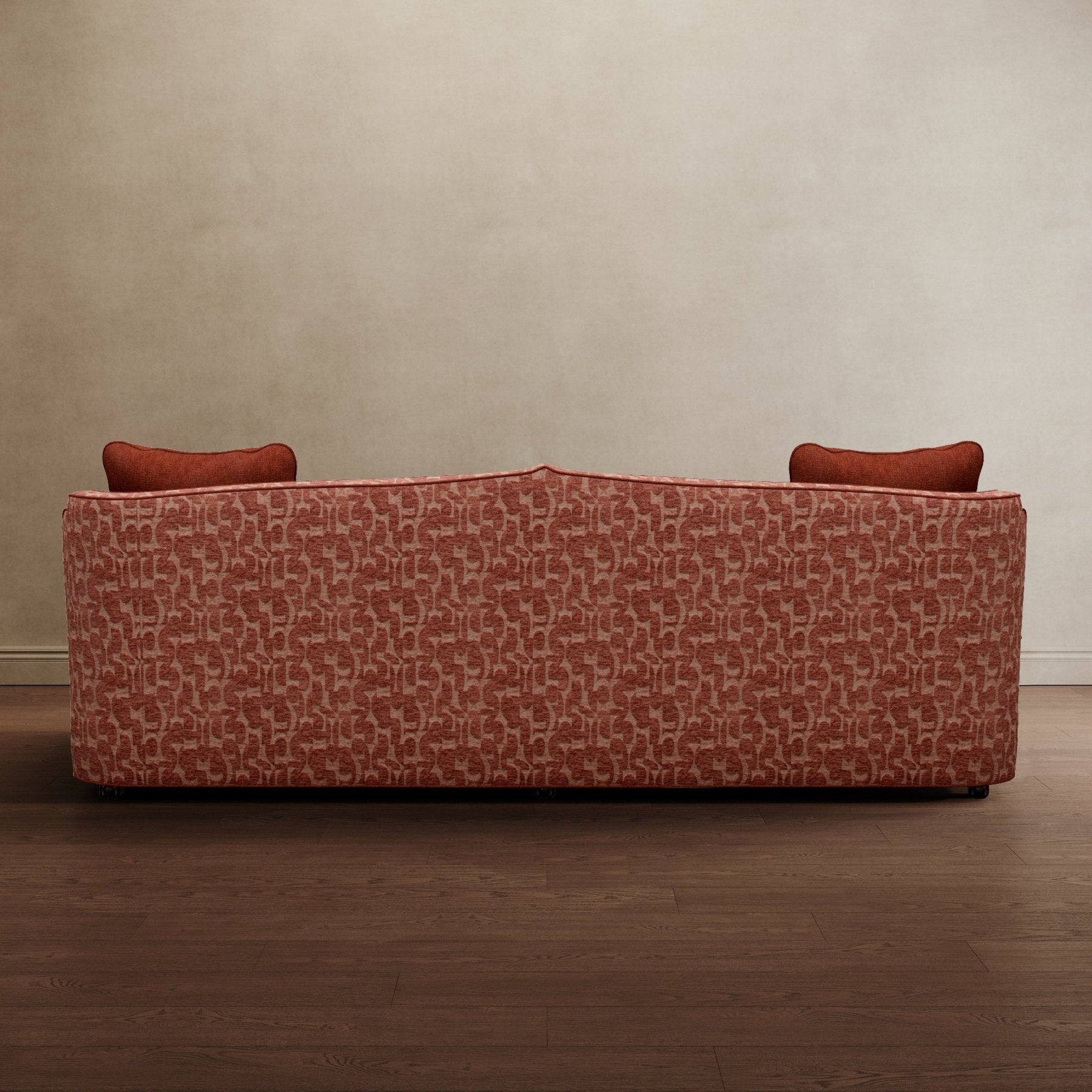Royal Raj 3 Seater Sofa Patterned Brick Red - Marble Lotus - Royal Raj 3 Seater Sofa Patterned Brick Red
