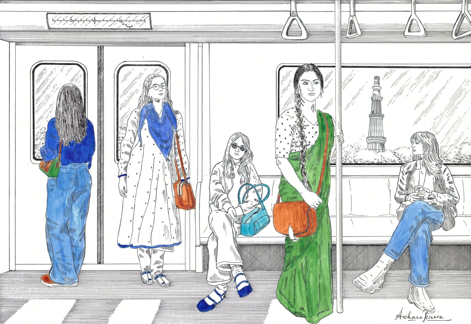 Sarees & Briefcases - Marble Lotus - Sarees & Briefcases