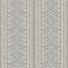 Scalloped Lotus Ottoman Powder Blue Paisley - Marble Lotus - Scalloped Lotus Ottoman Powder Blue Paisley