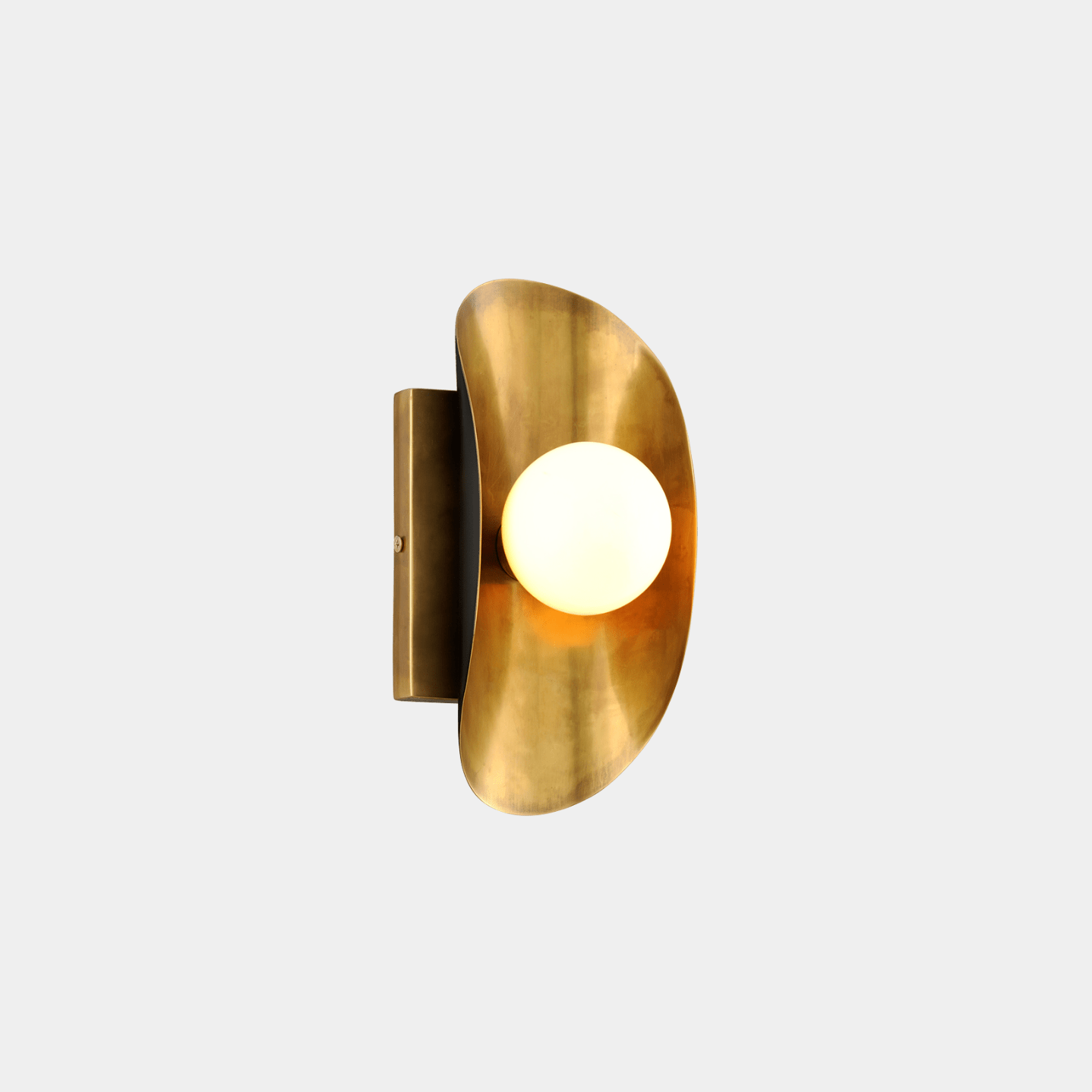 Small Hopper Wall Sconce - Marble Lotus - Small Hopper Wall Sconce
