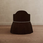 Sona Princess Vanity Stool Dark Brown Velvet - Marble Lotus - Sona Princess Vanity Stool Dark Brown Velvet