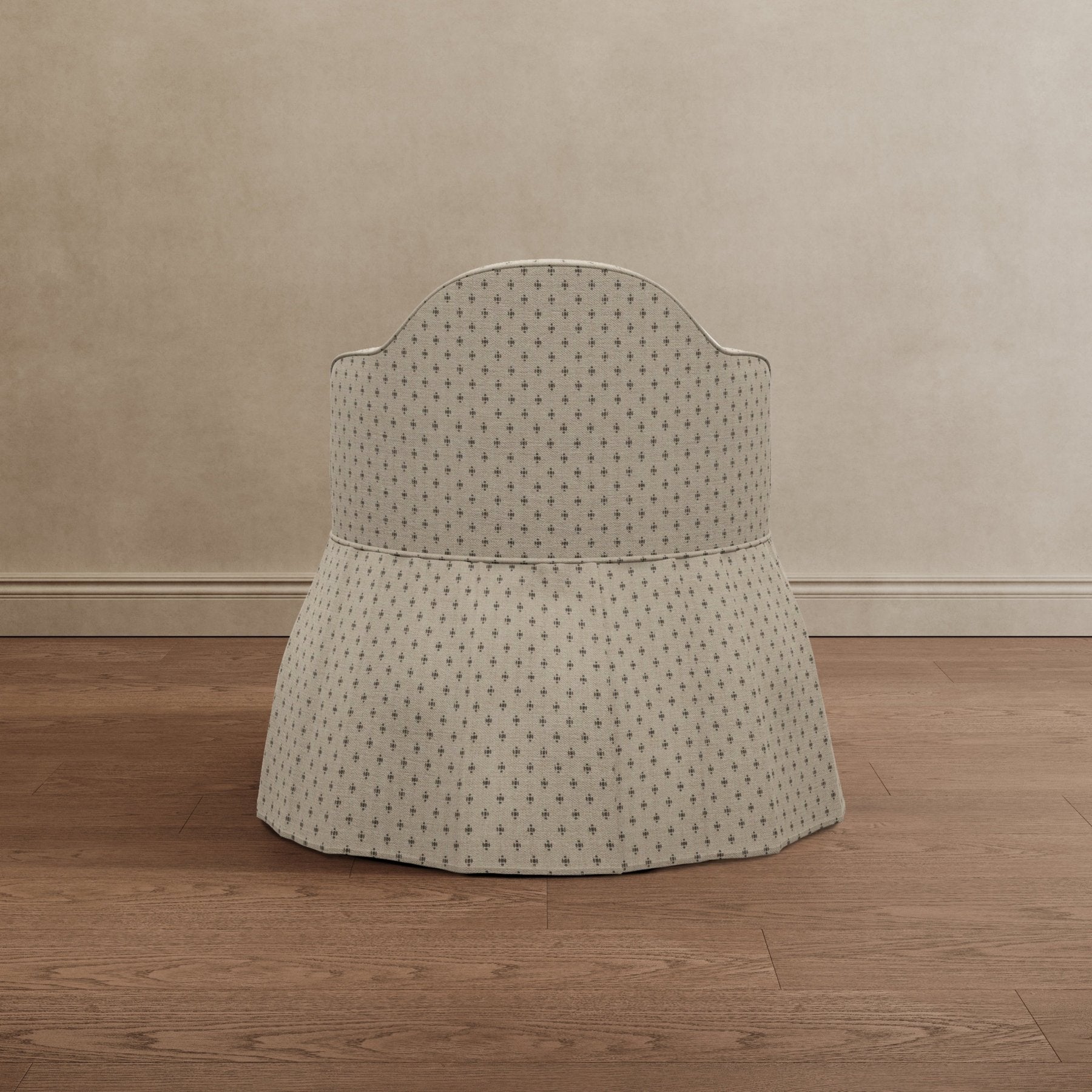Sona Princess Vanity Stool Dotted Beige - Marble Lotus - Sona Princess Vanity Stool Dotted Beige
