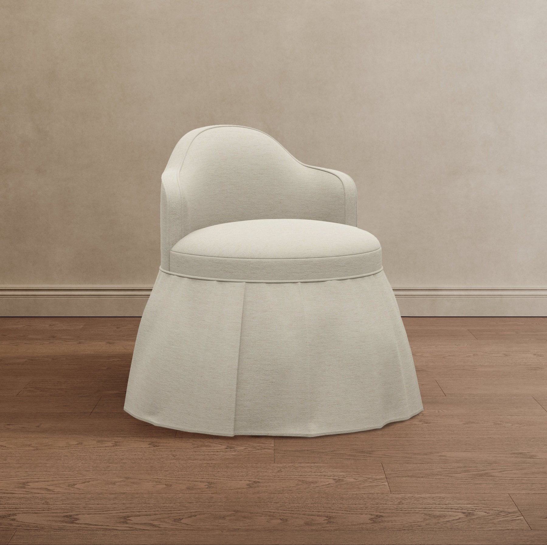 Sona Princess Vanity Stool Off White - Marble Lotus - Sona Princess Vanity Stool Off White