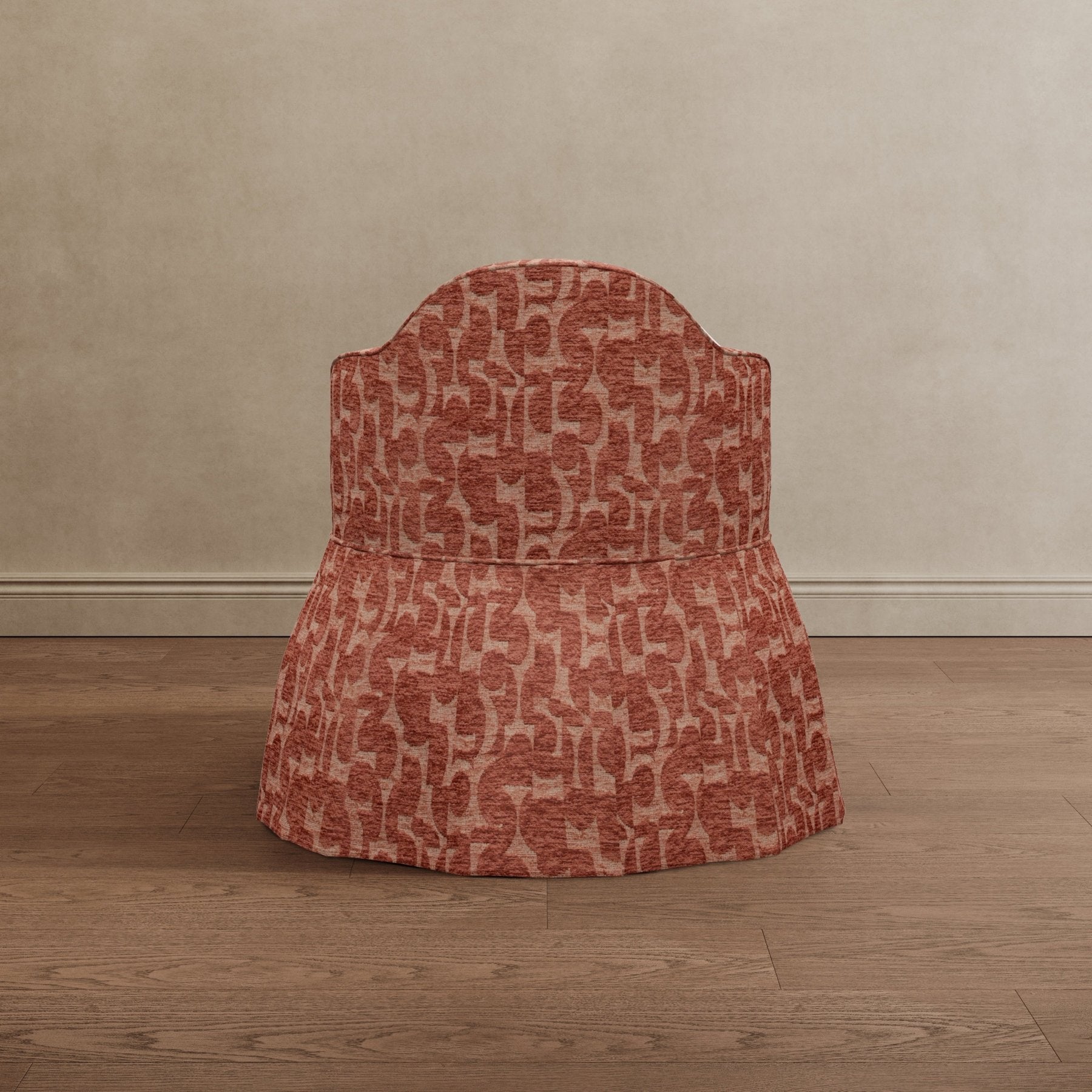 Sona Princess Vanity Stool Patterned Brick Red - Marble Lotus - Sona Princess Vanity Stool Patterned Brick Red