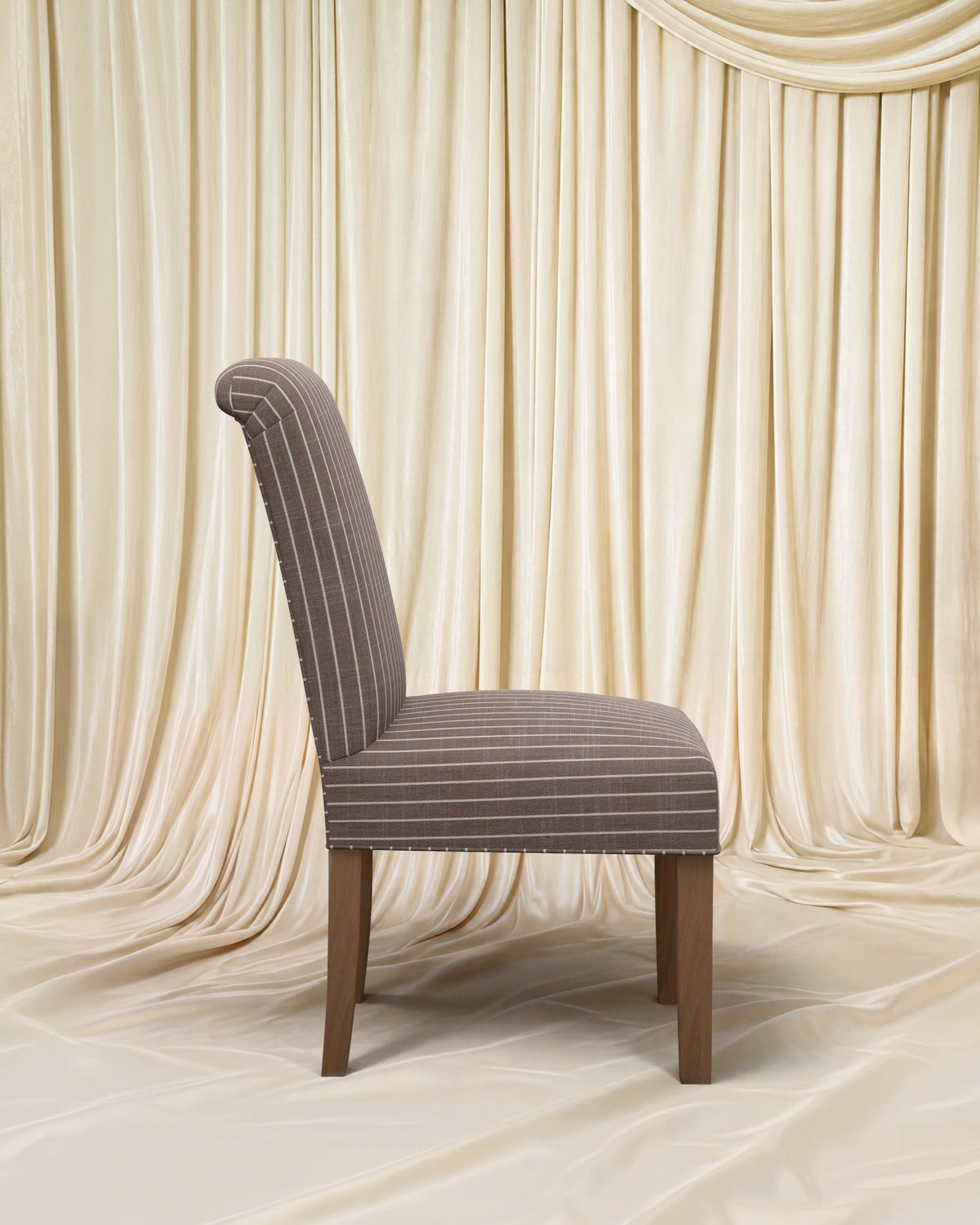 Striped Chocolate Alicia Dining Chair - Marble Lotus - Striped Chocolate Alicia Dining Chair