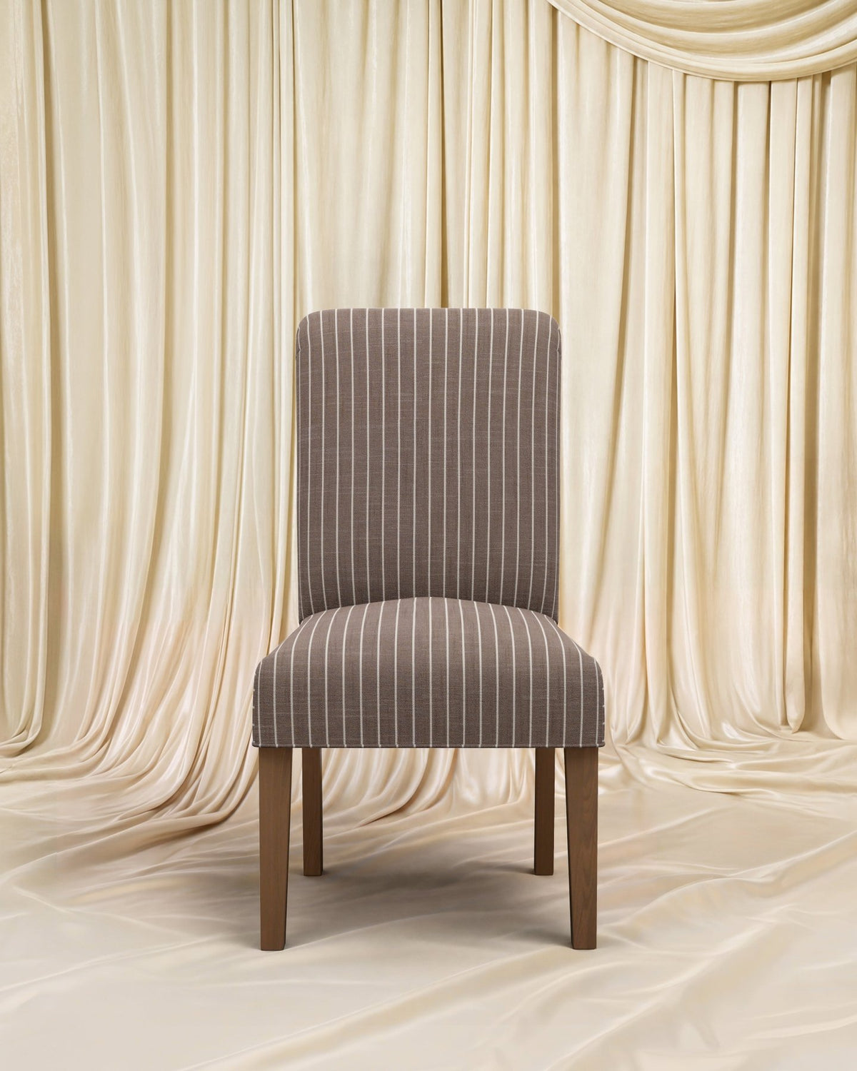 Striped Chocolate Alicia Dining Chair - Marble Lotus - Striped Chocolate Alicia Dining Chair