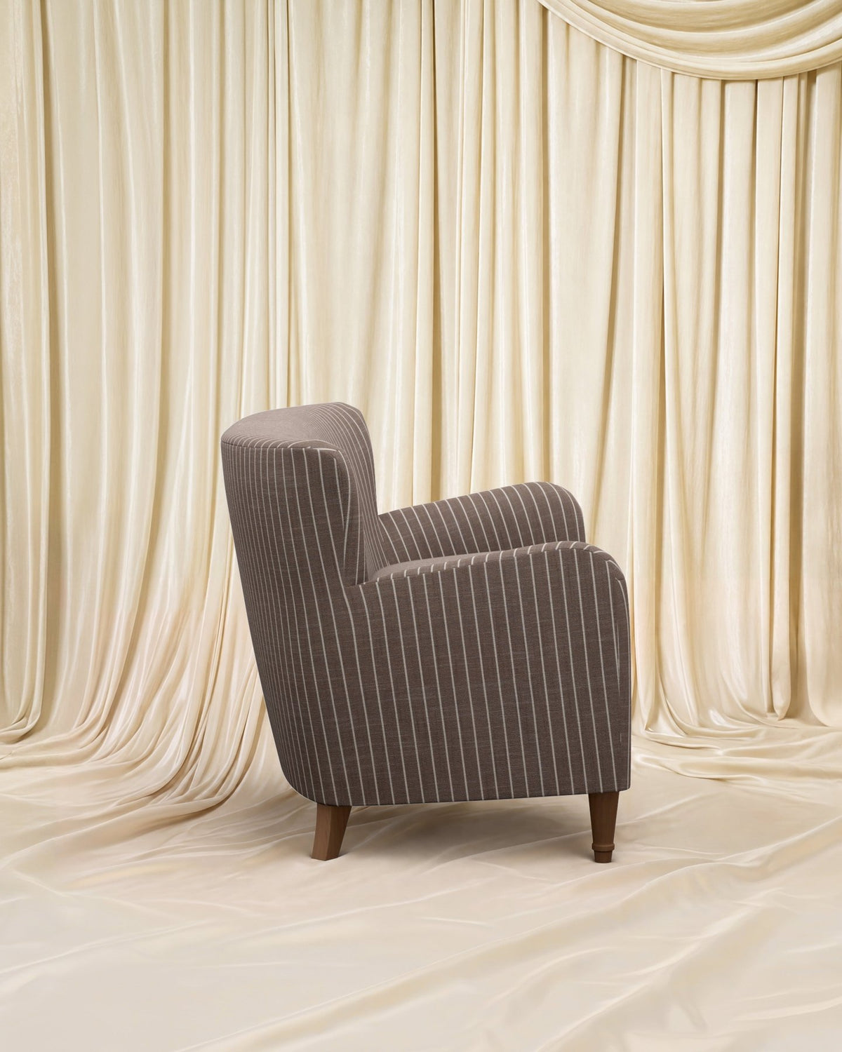 Striped Chocolate Kristin Loveseat 55" - Marble Lotus - Striped Chocolate Kristin Loveseat 55"