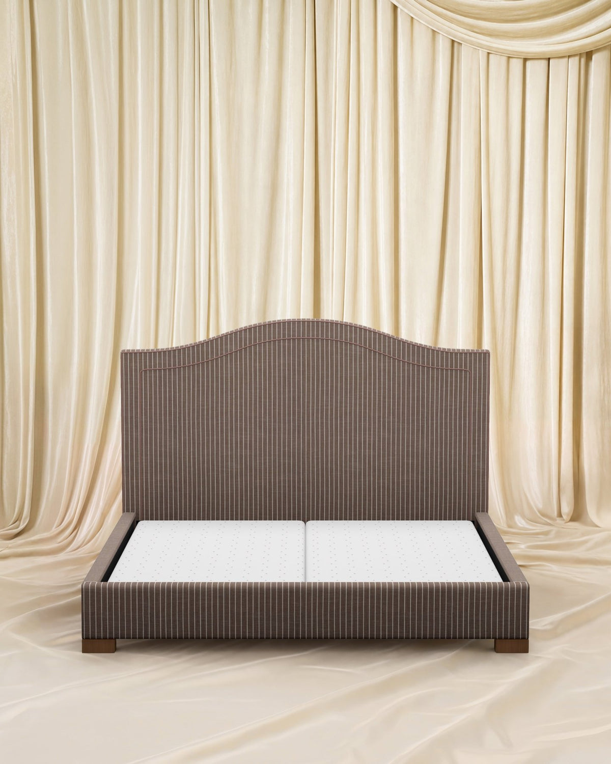 Striped Chocolate Maharani Bed - Marble Lotus - Striped Chocolate Maharani Bed